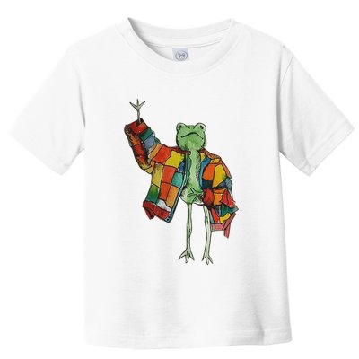 Soulisfree Stylish Frog Ix Funny Fashion Frog With Colorful Toddler T-Shirt
