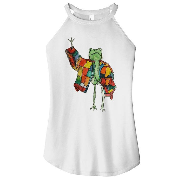 Soulisfree Stylish Frog Ix Funny Fashion Frog With Colorful Women's Perfect Tri Rocker Tank