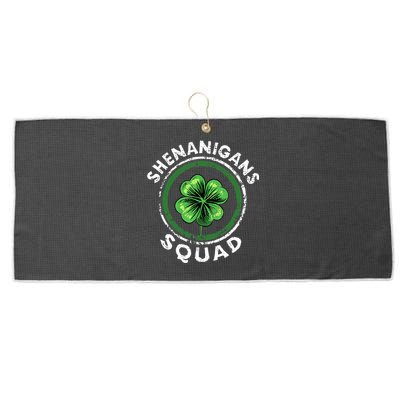 Shenanigans Squad Funny St. Patrick's Day Matching Group Large Microfiber Waffle Golf Towel