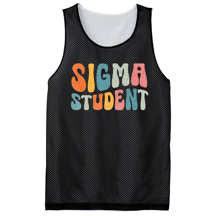 Sigma Student Funny School Student Mesh Reversible Basketball Jersey Tank