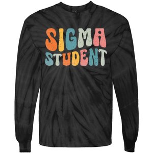 Sigma Student Funny School Student Tie-Dye Long Sleeve Shirt