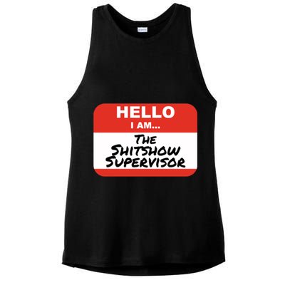 Shitshow Supervisor Funny Manager And Supervisor Ladies PosiCharge Tri-Blend Wicking Tank