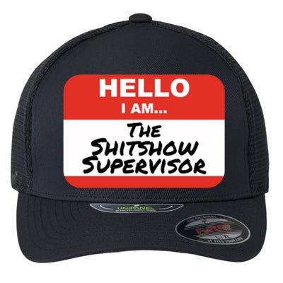 Shitshow Supervisor Funny Manager And Supervisor Flexfit Unipanel Trucker Cap