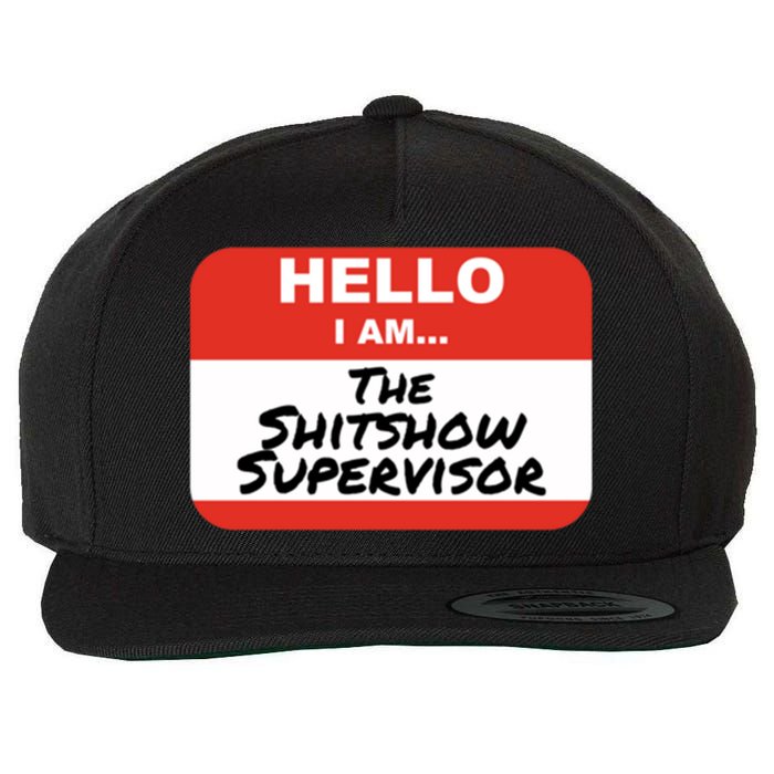 Shitshow Supervisor Funny Manager And Supervisor Wool Snapback Cap