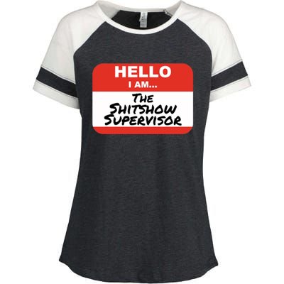 Shitshow Supervisor Funny Manager And Supervisor Enza Ladies Jersey Colorblock Tee