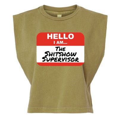 Shitshow Supervisor Funny Manager And Supervisor Garment-Dyed Women's Muscle Tee