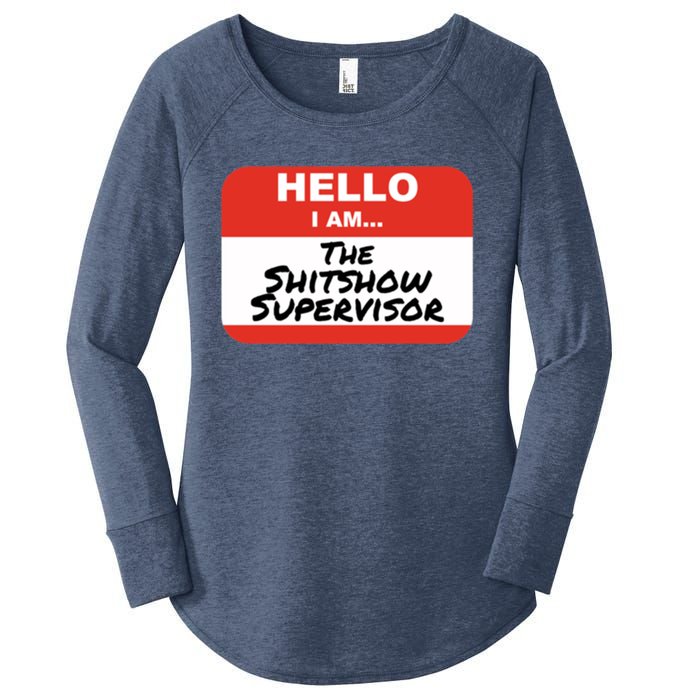 Shitshow Supervisor Funny Manager And Supervisor Women's Perfect Tri Tunic Long Sleeve Shirt