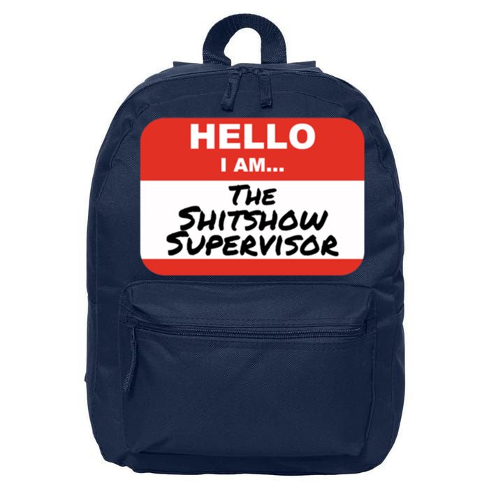 Shitshow Supervisor Funny Manager And Supervisor 16 in Basic Backpack