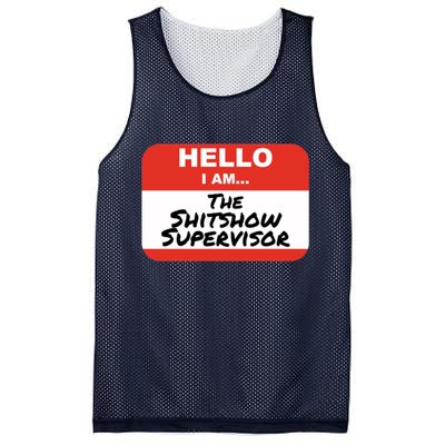Shitshow Supervisor Funny Manager And Supervisor Mesh Reversible Basketball Jersey Tank