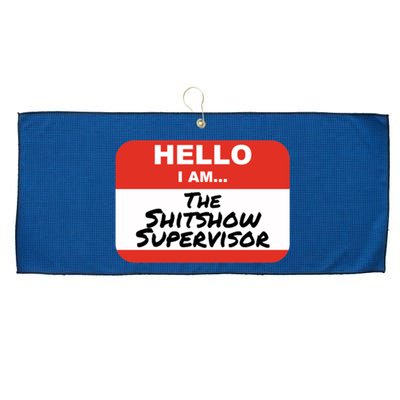 Shitshow Supervisor Funny Manager And Supervisor Large Microfiber Waffle Golf Towel