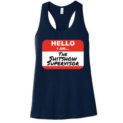 Shitshow Supervisor Funny Manager And Supervisor Women's Racerback Tank