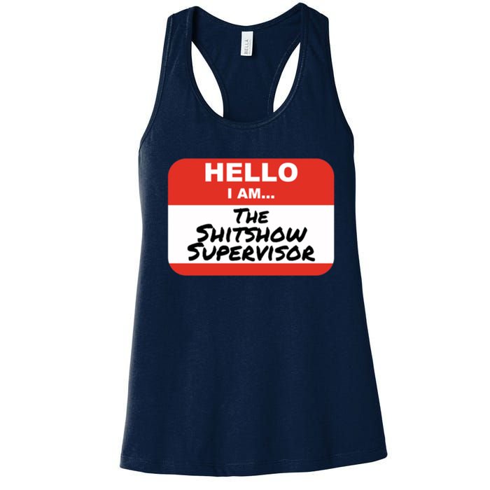 Shitshow Supervisor Funny Manager And Supervisor Women's Racerback Tank