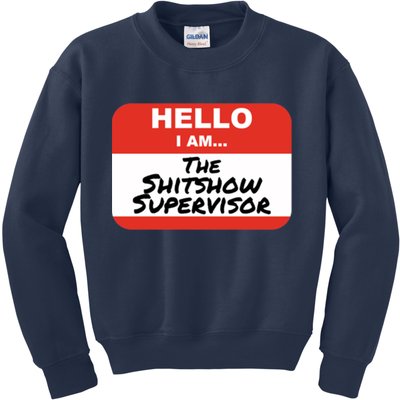 Shitshow Supervisor Funny Manager And Supervisor Kids Sweatshirt