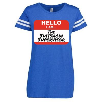 Shitshow Supervisor Funny Manager And Supervisor Enza Ladies Jersey Football T-Shirt