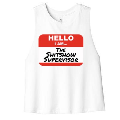 Shitshow Supervisor Funny Manager And Supervisor Women's Racerback Cropped Tank