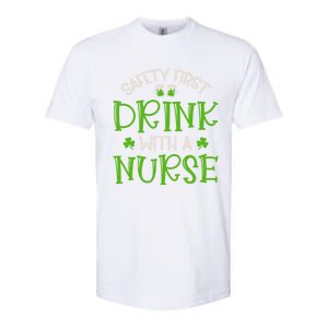 Shamrock Safety First With A Nurse St Patrick`S Day Gift Softstyle CVC T-Shirt