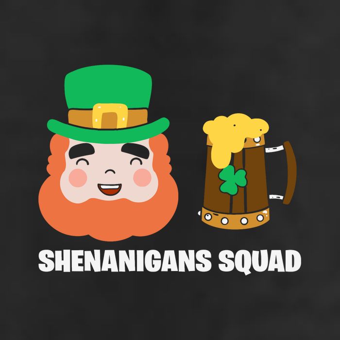 Shenanigans Squad Funny Irish St Patricks Day Shamrock Gifts 7 Panel Mesh Trucker Snapback Hat
