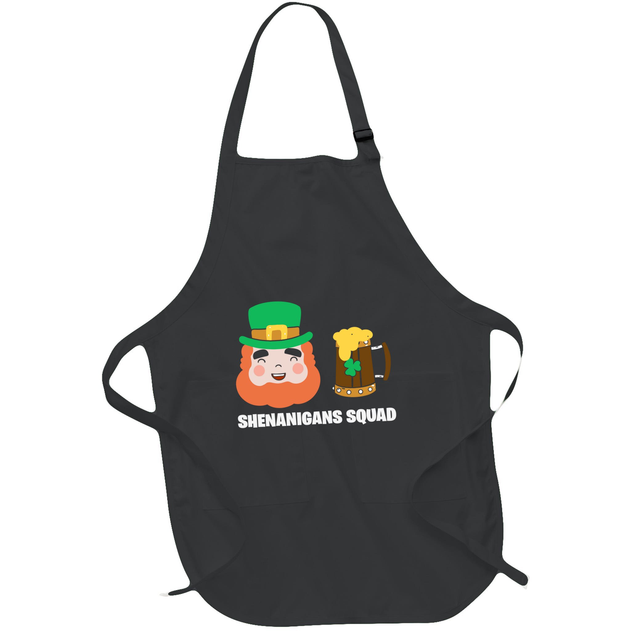 Shenanigans Squad Funny Irish St Patricks Day Shamrock Gifts Apron