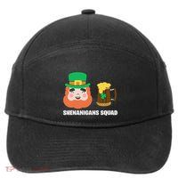 Shenanigans Squad Funny Irish St Patricks Day Shamrock Gifts 7-Panel Snapback Hat