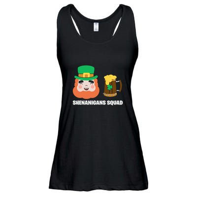 Shenanigans Squad Funny Irish St Patricks Day Shamrock Gifts Ladies Essential Flowy Tank