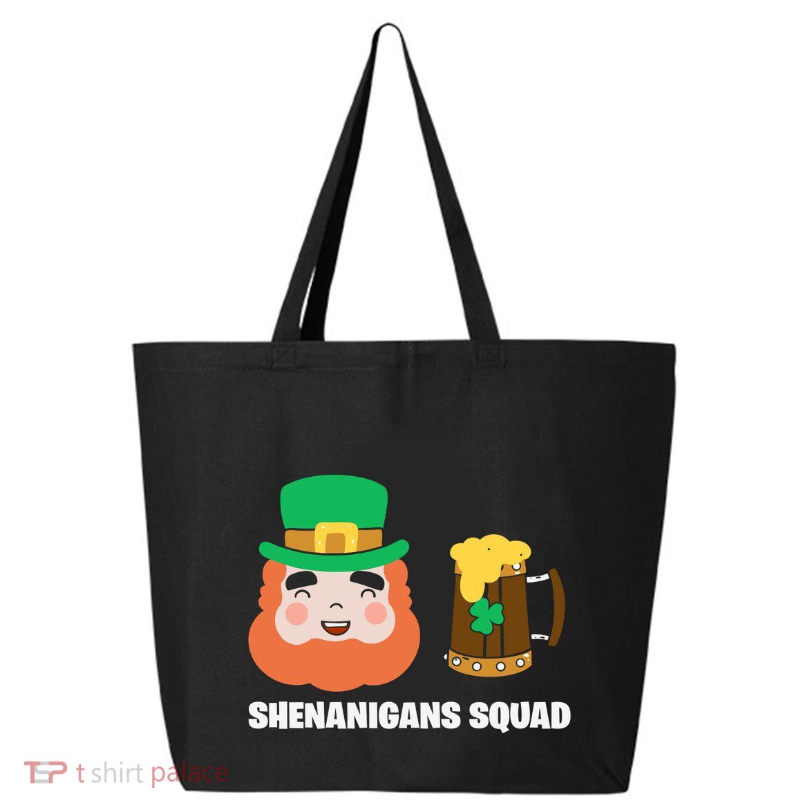 Shenanigans Squad Funny Irish St Patricks Day Shamrock Gifts 25L Jumbo Tote