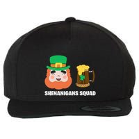 Shenanigans Squad Funny Irish St Patricks Day Shamrock Gifts Wool Snapback Cap