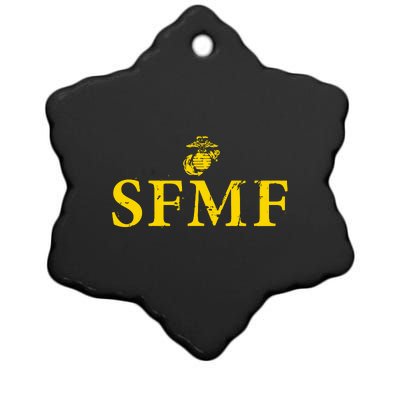 SFMF Semper Fi US Marines Ceramic Star Ornament