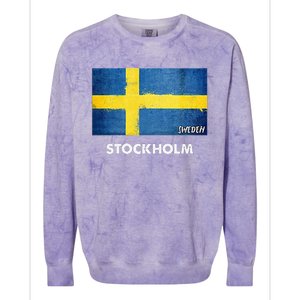 Stockholm Sweden Flag Stockholm Colorblast Crewneck Sweatshirt