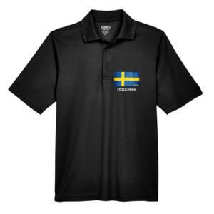 Stockholm Sweden Flag Stockholm Men's Origin Performance Pique Polo