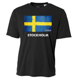 Stockholm Sweden Flag Stockholm Cooling Performance Crew T-Shirt