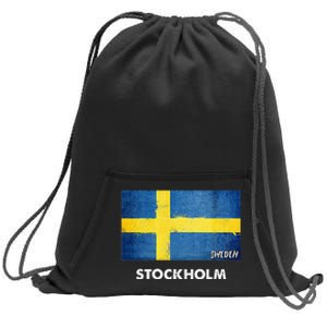 Stockholm Sweden Flag Stockholm Sweatshirt Cinch Pack Bag