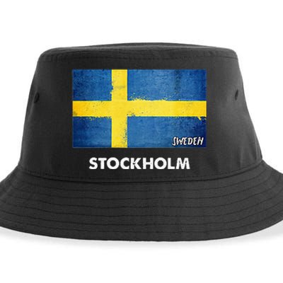 Stockholm Sweden Flag Stockholm Sustainable Bucket Hat