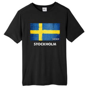 Stockholm Sweden Flag Stockholm Tall Fusion ChromaSoft Performance T-Shirt