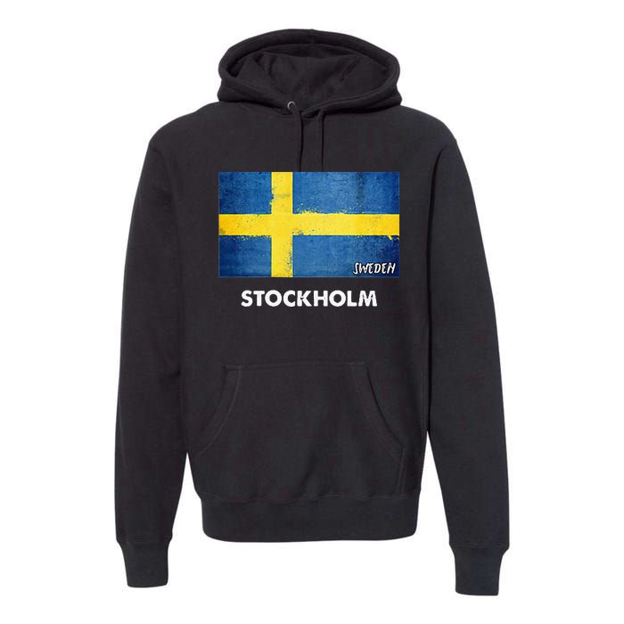 Stockholm Sweden Flag Stockholm Premium Hoodie