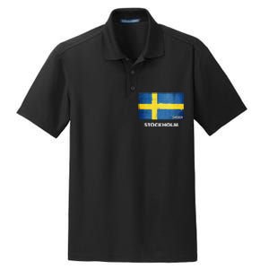 Stockholm Sweden Flag Stockholm Dry Zone Grid Polo