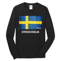 Stockholm Sweden Flag Stockholm Tall Long Sleeve T-Shirt