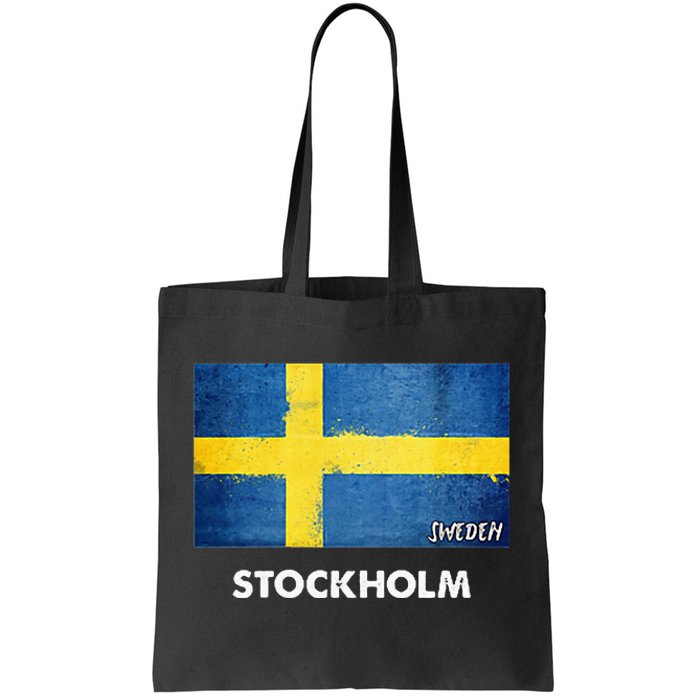 Stockholm Sweden Flag Stockholm Tote Bag