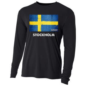 Stockholm Sweden Flag Stockholm Cooling Performance Long Sleeve Crew