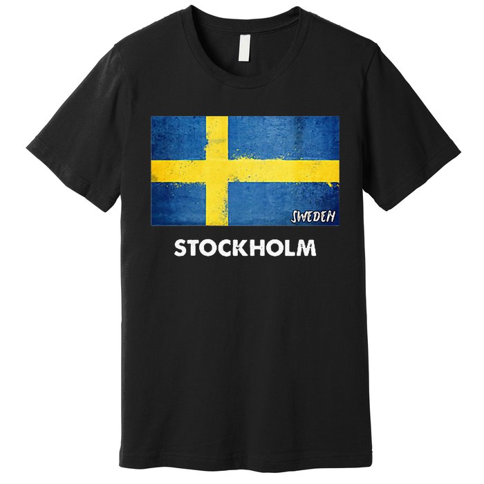 Stockholm Sweden Flag Stockholm Premium T-Shirt