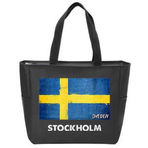 Stockholm Sweden Flag Stockholm Zip Tote Bag