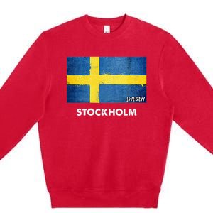 Stockholm Sweden Flag Stockholm Premium Crewneck Sweatshirt