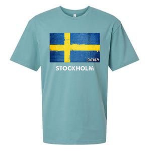 Stockholm Sweden Flag Stockholm Sueded Cloud Jersey T-Shirt