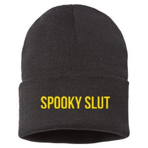 Spooky Slut Funny Halloween Sustainable Knit Beanie