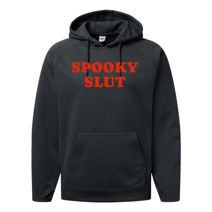 Spooky Slut Funny Halloween Performance Fleece Hoodie