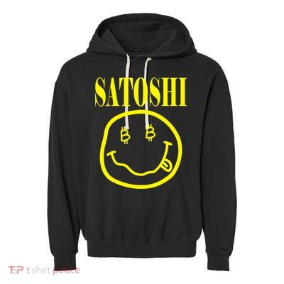 Satoshi Smile Face Garment-Dyed Fleece Hoodie
