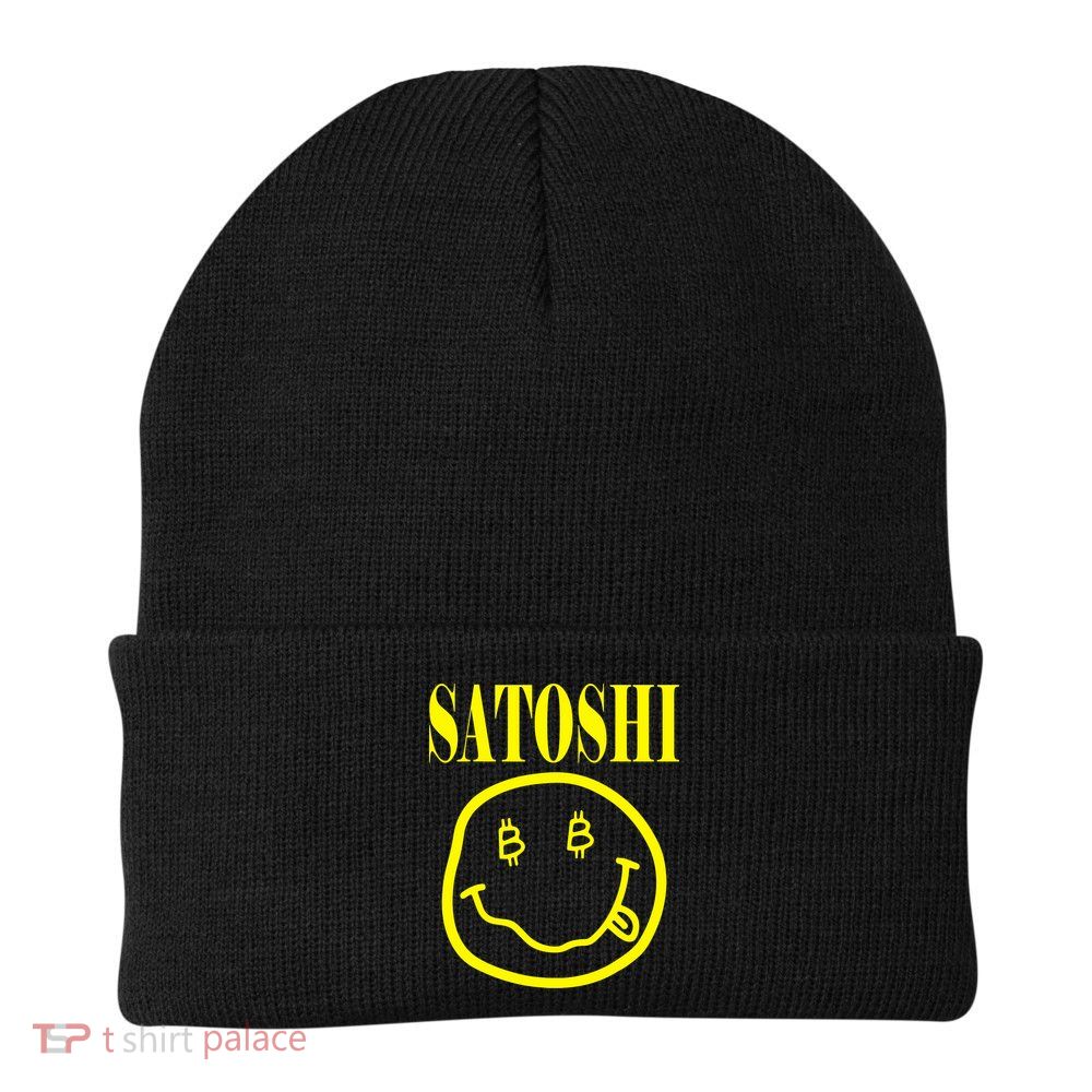 Satoshi Smile Face Knit Cap Winter Beanie
