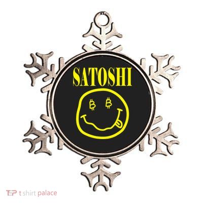 Satoshi Smile Face Metallic Star Ornament