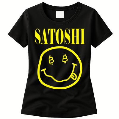 Satoshi Smile Face Womens T-Shirt