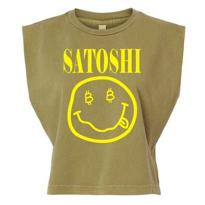 Satoshi Smile Face Garment-Dyed Women's Muscle Tee