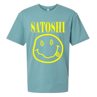 Satoshi Smile Face Sueded Cloud Jersey T-Shirt